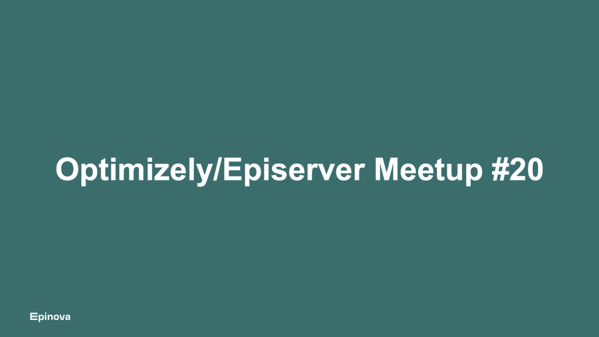 Nytt Meetup for utviklere som jobber med Episerver/Optimizely, neste onsdag. 👉Se program og meld deg på her for å delta 21. april fra 16:30 til 18:00.
meetup.com/optimizely-epi…

<a href="/oddsimons/">Odd Simon Simonsen</a> <a href="/TomasGulla/">Tomas Hensrud Gulla</a> og <a href="/LinusEkstrom/">Linus Ekström</a> skal presentere 🙌

#optimizely #episerver #meetup #developers