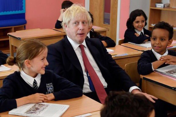 BrexitBuster's tweet photo. Al ‘Boris’ Johnson has never grown out of being a lazy class clown who disrupts the lesson just to get a cheap laugh from his cronies. I’m sure pretty much every classroom has one, but it’s pathetic in a 56-year old man who also happens to be prime minister. #IdiotChild https://t.co/VYkFmdBTOL