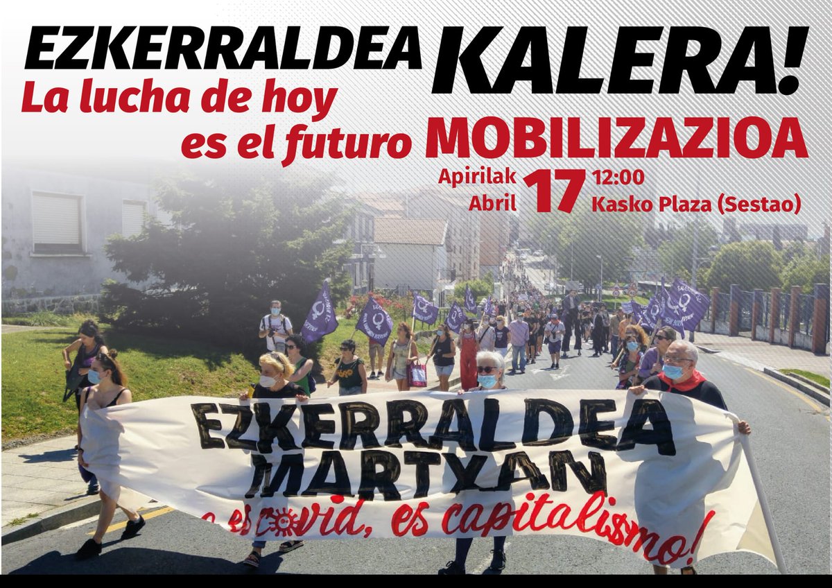 Ezkerraldea larunbaterako prest! Ezkerraldea kalera!!! 

Larunbatean denok Sestaora!