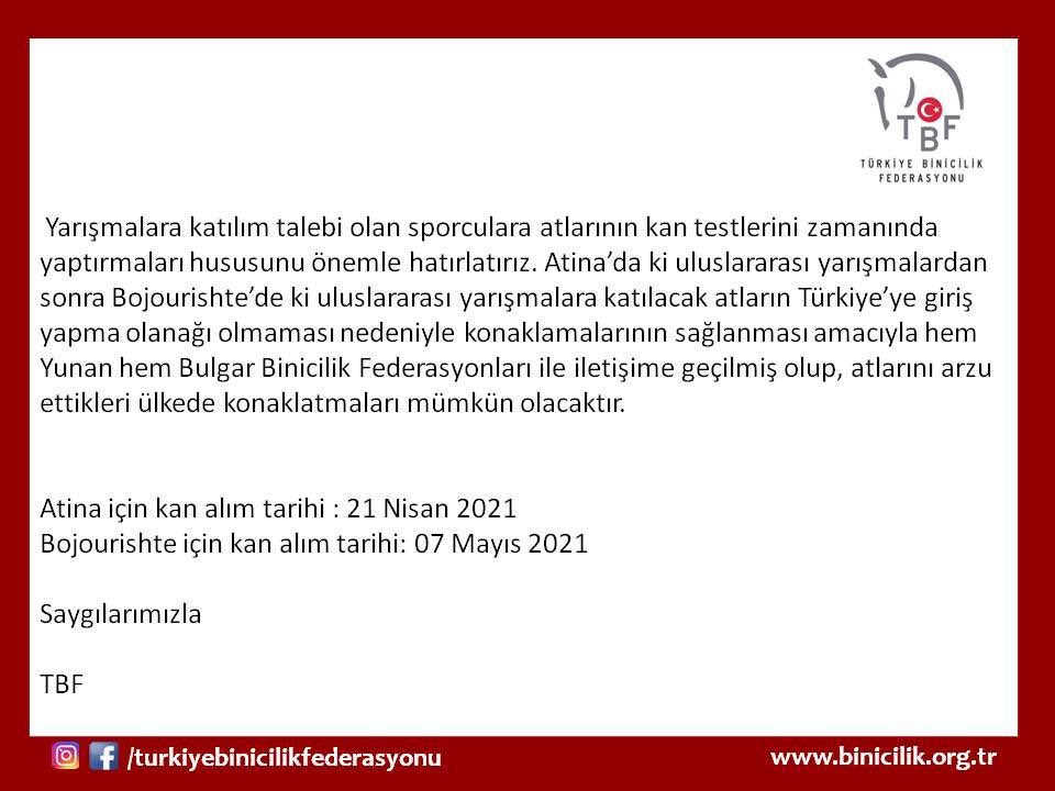 tcbinicilikfed's tweet photo. #tbf #tbfteam #heyecanaortakol #binicilik #equestrian #engelatlama #atlıdayanıklılık #dresaj #showjumping #konkur #dressage #horse #horselove #fei #tbftv #duyuru #bilgilendirme https://t.co/xsTUI8V4K7