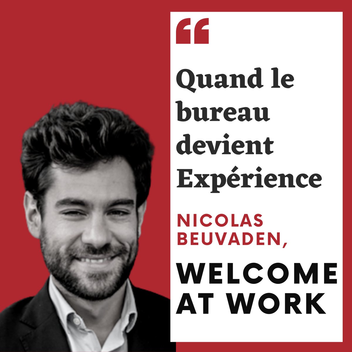 #Podcast Proptakers

Nicolas Beuvaden, l’homme qui va vous donner envie de retourner au #bureau !

🔹 le bureau comme un «lieu d’expérience et de services»
🔹vous passerez du bureau "fonctionnel au bureau stratégique"
🔹 sa vision du leadership

🎙️bit.ly/Proptakers-bur…