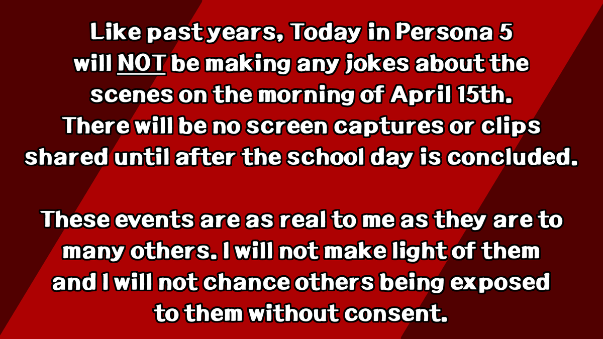TodayInPersona5's tweet photo. Today is an incredibly heavy day in Persona 5 so we are going to take a moment to remind ourselves that we very much *do* matter. ♥ https://t.co/in9ZGFmYdL
