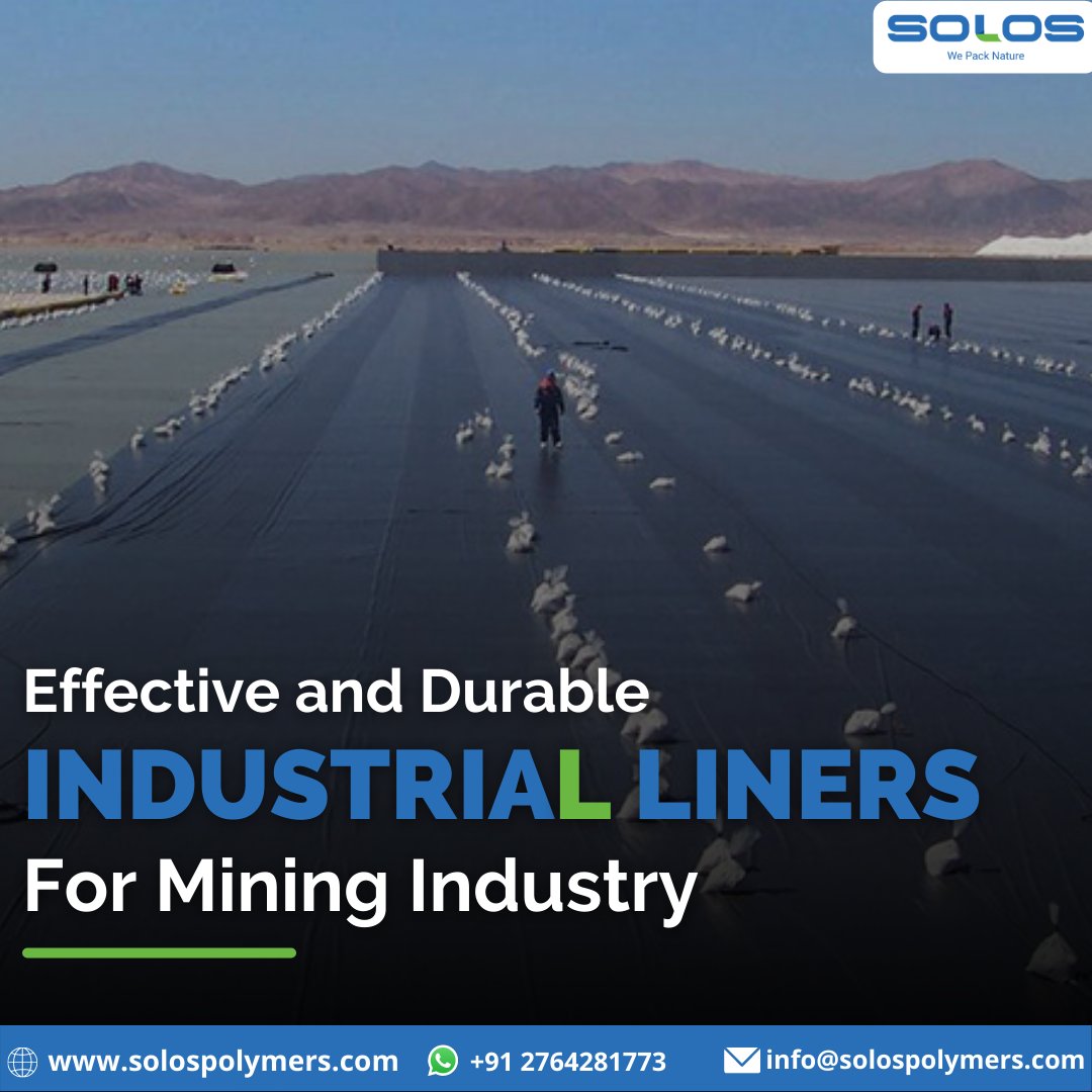 SolosPolymers's tweet image. Industrial liners have the feature of chemical resistance. Due to this feature these liners are widely used in the mining oil &amp;amp; other gas industries. They are also used as baffle curtains &amp;amp; in canal liner . Get more info at bit.ly/3uTKt8B #miningindustry #linears