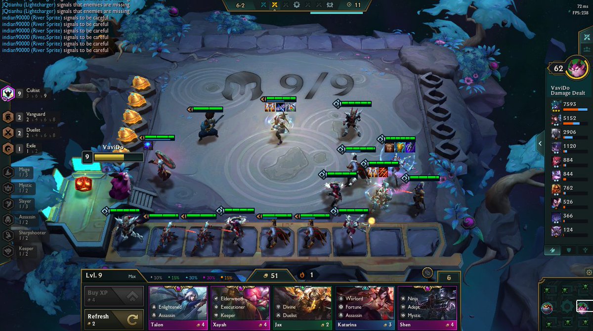Vavi_Do's tweet photo. Cultists!! Strong early, mid, and late game all the way through. Couldn't beat a 3 star Sett though...🥲
#TFT #TeamFightTactics https://t.co/F9zJu5Qg47
