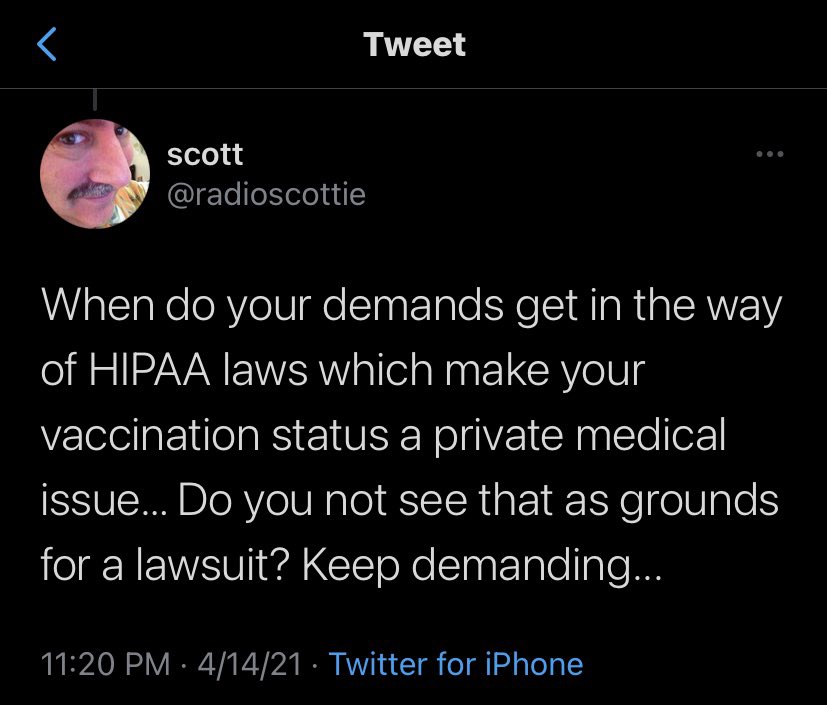 No, Scott. No one sees #HIPAA violations as grounds for a lawsuit. Also, this isn’t a HIPAA violation.
