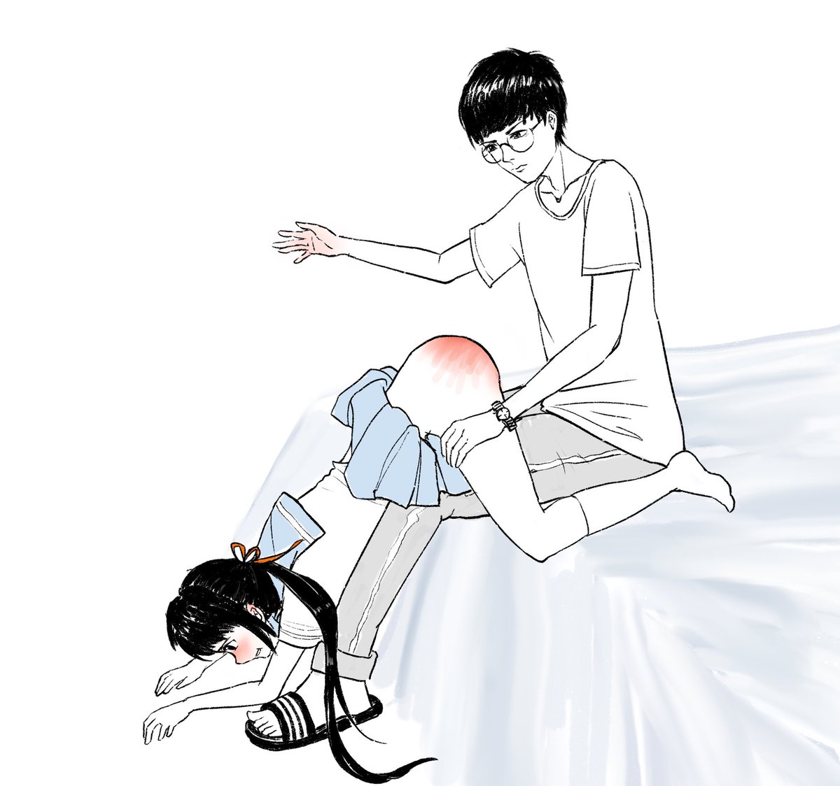 Daligedadajiang's tweet photo. 微博简笔画脑洞投稿（1）
#スパンキング #spanking #打屁股 #스팽 https://t.co/9V2zHUJSrx