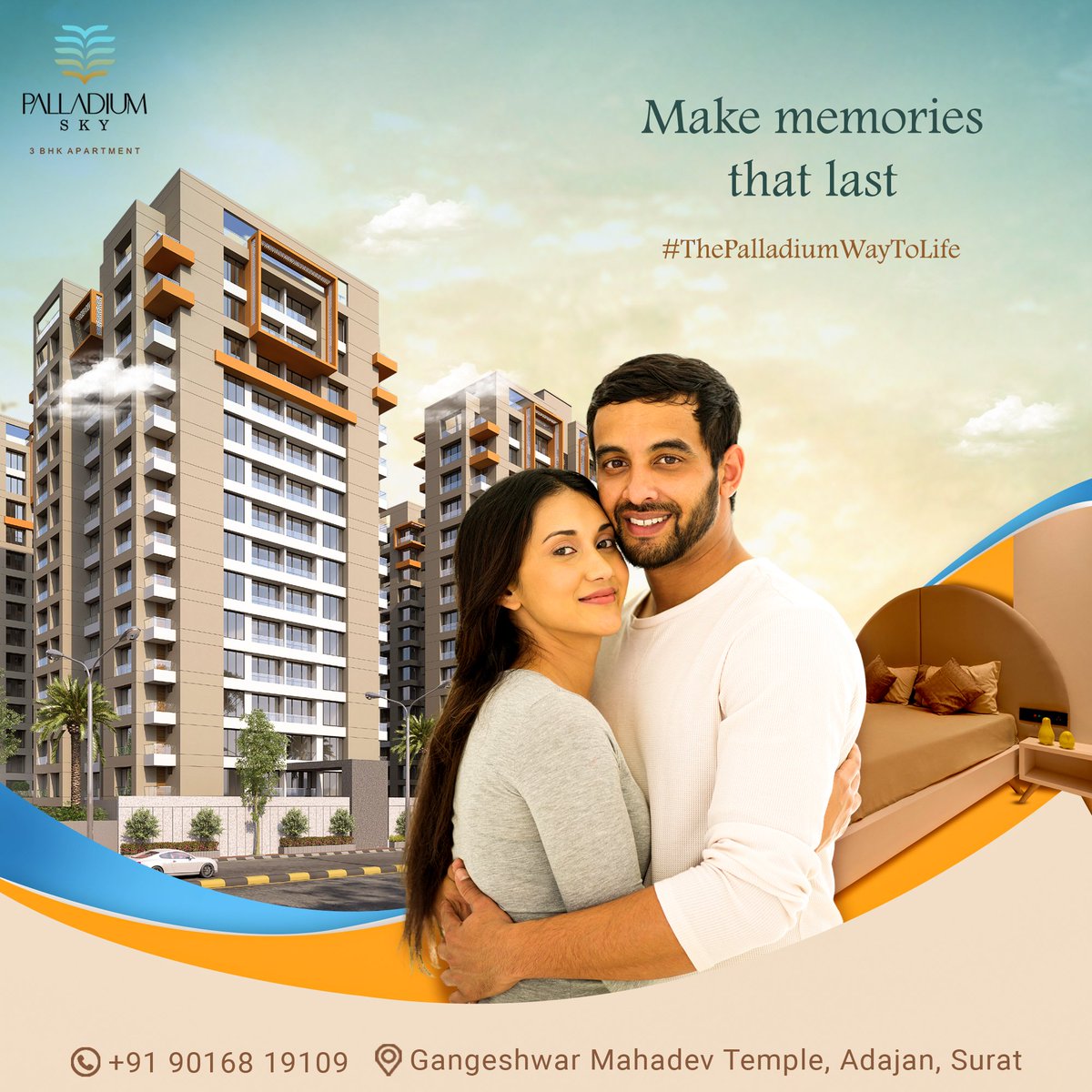 marvella_group's tweet photo. Remember your day the palladium way!
Create memories with your loved ones that last a lifetime!
Give life an address of #PalladiumSky,
Book Your Home Now!
📞 +91 90168 19109, 📞 +91 90168 19110
#LuxuryFlats #3BHKApartments #SuratProperties #SampleFlat #Surat #MarvellaGroup https://t.co/rttfVi1yOH