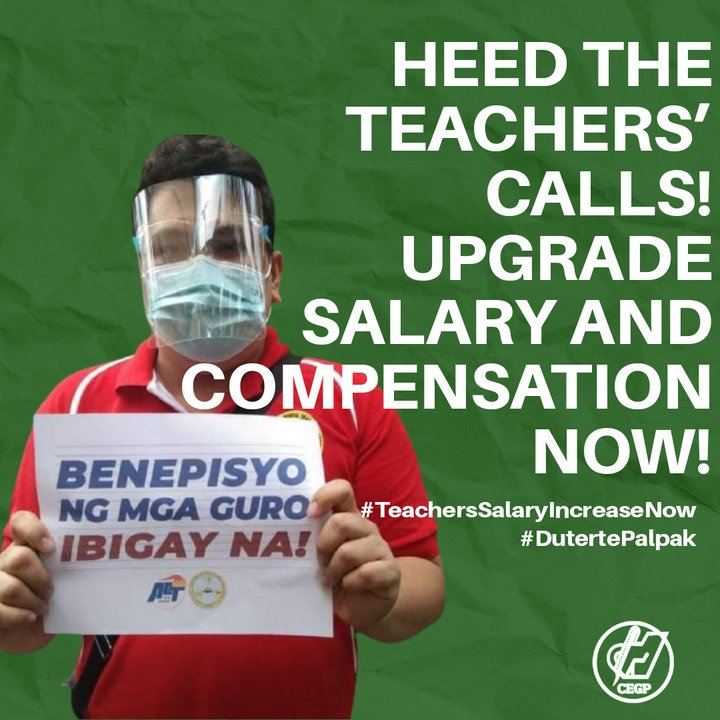 Under two years of authoritarian response, it is exploitation to push teachers to work tirelessly in an unsafe environment while the government refuses to offer refuge from the pandemic.

#TeachersSalaryIncreaseNow
#DutertePalpak
