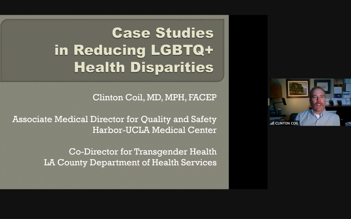 Our second DEI Grand Rounds this AM focused on LGBTQ+ issues faced by our colleagues and patients identifying as gay, lesbian, and/or transgender. Thank you for a really outstanding presentation, Dr. Clint Coil!! @HarborUCLA #DiversityEquityInclusion #LGBTQ