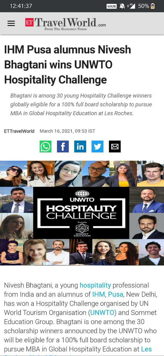Pihmaaofficial's tweet photo. #proudmoment #batch2015 #ihmpusaalumnus #youmakeusproud
#TeamPIHMAA congratulates Nivesh Bhagtani for this achievement and thank you for the lovely message for all the young hoteliers.
Pls follow this link to hear his message :https://t.co/apyHxGWjtG https://t.co/ZxRje8SL6U