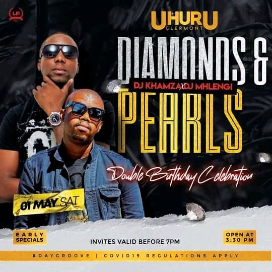 DjKhamzaSA's tweet photo. #Doublebirthdaycelebration @UhuruClermont  #DiamondsandPearls 
Cc @Djmhlengi_Dbn @Djtempo_sa https://t.co/kjso5PCIUU