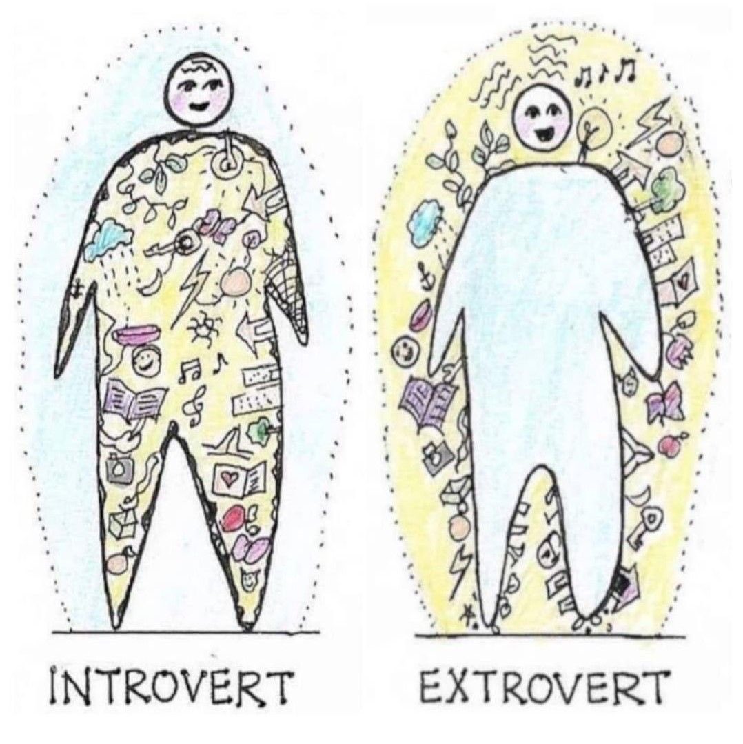James2Oneill's tweet image. Cool illustration of Introvert vs Extrovert ... Which one are you? 

I wonder if Introverts will comment?! 😀
