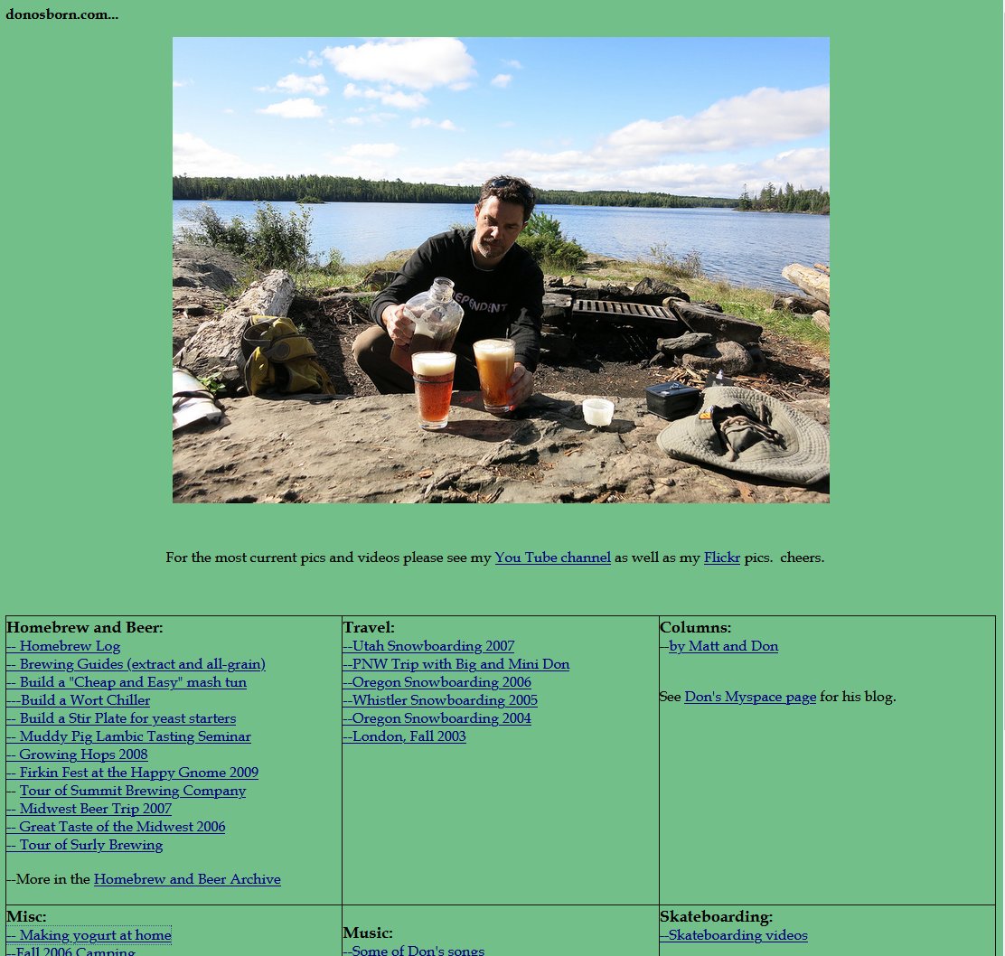 wibyweb's tweet image. #websiteoftheweek - donosborn.com - Contains a brewing guide and interesting travel photos