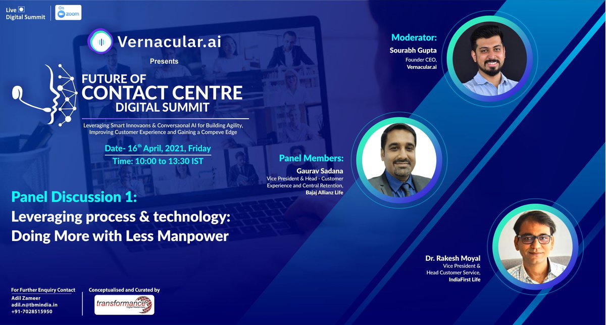 Hear Best-in-Industry Case Stories, Practices & Learning tips on leveraging conversational #ai & #digitaltransformaton in Contact Centers for developing competitive advantage!
Do Not Miss Out! Register Now: tbmindia.in/futurecontactc…
#callcentre #contactcentres #transformanceforums