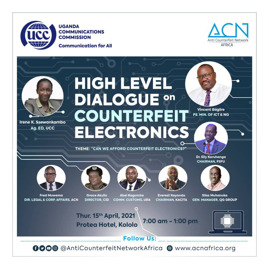 Tryphine01's tweet image. Happening now is the High Level Dialogue on Counterfeit Electronics themed &quot;Can we afford counterfeit electronics?&quot; 
#CounterfeitelectronicsUG
#BuyAndSellGenuine