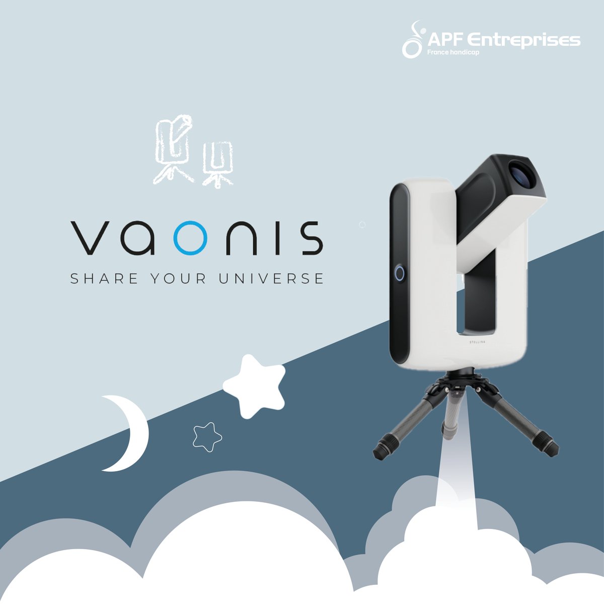 #PARTENARIAT - <a href="/APF_34/">APF Entreprises 34</a> travaille à l’assemblage de Stellina, le #télescope intelligent de la start-up <a href="/Vaonis_fr/">Vaonis</a> 🔭 
Ce bijou #technologique permet d'observer les astres de façon entièrement automatique depuis votre smartphone.​ De quoi ravir les passionnés d'#astronomie ! ✨