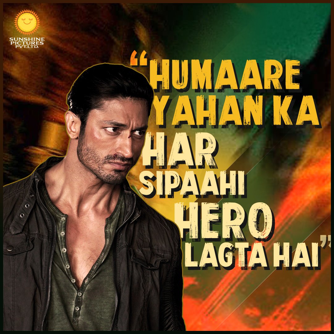 sunshinepicture's tweet image. Soldiers are the real heroes!

#VipulAmrutlalShah @ShefaliShah_
@Aashin_A_Shah

#SunshinePictures #Commando3 #VidyutJammwal #Dialogue #Bollywood #Action #Movie 

@VidyutJammwal