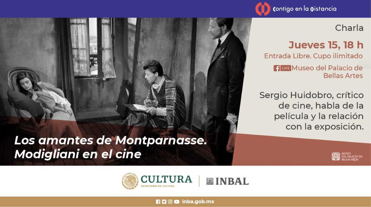 bellasartesinba's tweet image. En este #DíaMundialDelArte, acompaña al @mbellasartes en la charla virtual sobre la película &quot;Los amantes de Montparnasse&quot;. 🎥  

No olvides que tienes hasta el domingo 18 de abril para visitar la exposición #ElParísDeModigliani.