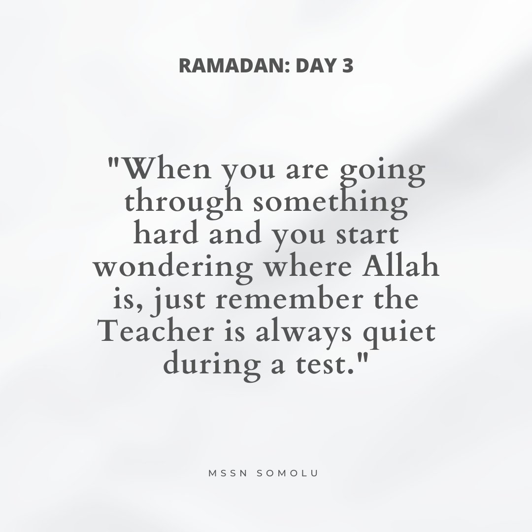 MssnSomolu's tweet image. Ramadan: Day 3

#Sabr #Ramadan2021 #PathOfPeace  #MSSNSomolu #Repost