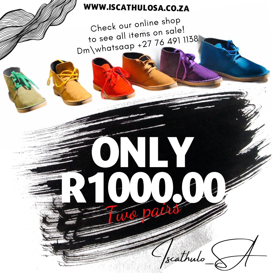 Iscathulo_SA's tweet image. We are back again 15 days only.
Buy two pairs for R1000.R1100 including courier,hurry up
 
WhatsApp:0764911138
Location:Johannesburg cbd 

From 15/04/21 until 30/04/21
#JusticeForLufuno #Somizi #bullying #wednesdaythought #DJSBU #special #nellietembe
