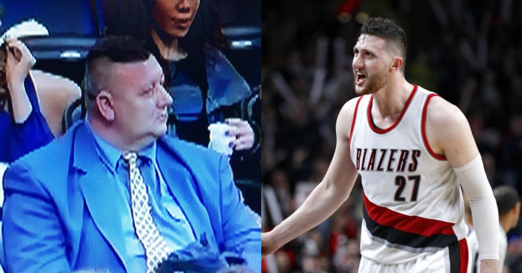 Nurkic started playing basketball after his father, a 7ft policeman, pulled over the coach of a Croatian club team. Impressed with his height, the coach asked him if he had a son as tall as him wanting to play ball, and just a few weeks later Jusuf started training with the team. https://t.co/trgpkYHX1I