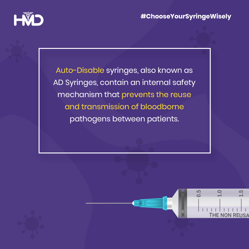 hmdhealthcare's tweet photo. The auto-disable syringes are designed to prevent the re-use of syringes, minimize pain during injection and eliminate the risk of bloodborne diseases. Read more to understand the benefits of auto-disable syringes:
#ChooseYourSyringeWisely #AutoDisableSyringe #Infections https://t.co/geYMr6mmaX