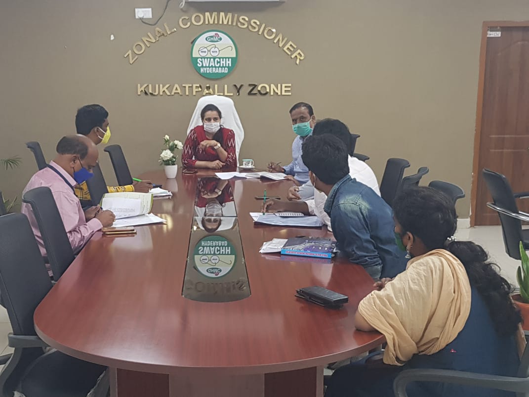 Review meeting by ZC Mamatha Madam  with EE, ACP, Dy.EE, AEs,AE electrical &amp; Town Planning staff on Widening of Nalas at Babbuguda. Kabeer Nagar, Ramarao Nagar &amp; Safdar Nagar  &amp; action to be taken for demolition &amp; acquisition of Properties  - DC Moosapet Circle