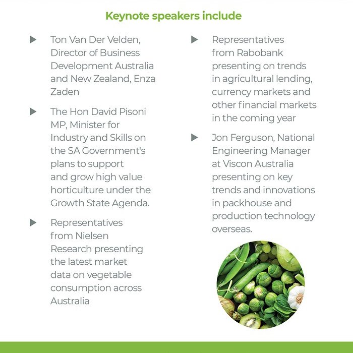 Join AUSVEG SA for our first-ever Hort SA Con on Tuesday 18 May featuring a speaker lineup including Minister the Hon David Pisoni, automation experts and international seed reps and marketing experts #HortSAcon