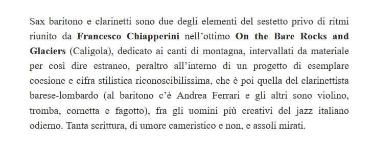 Anche L'isola che non c'era parla (e bene) di "On the bare rocks and glaciers": buona lettura!