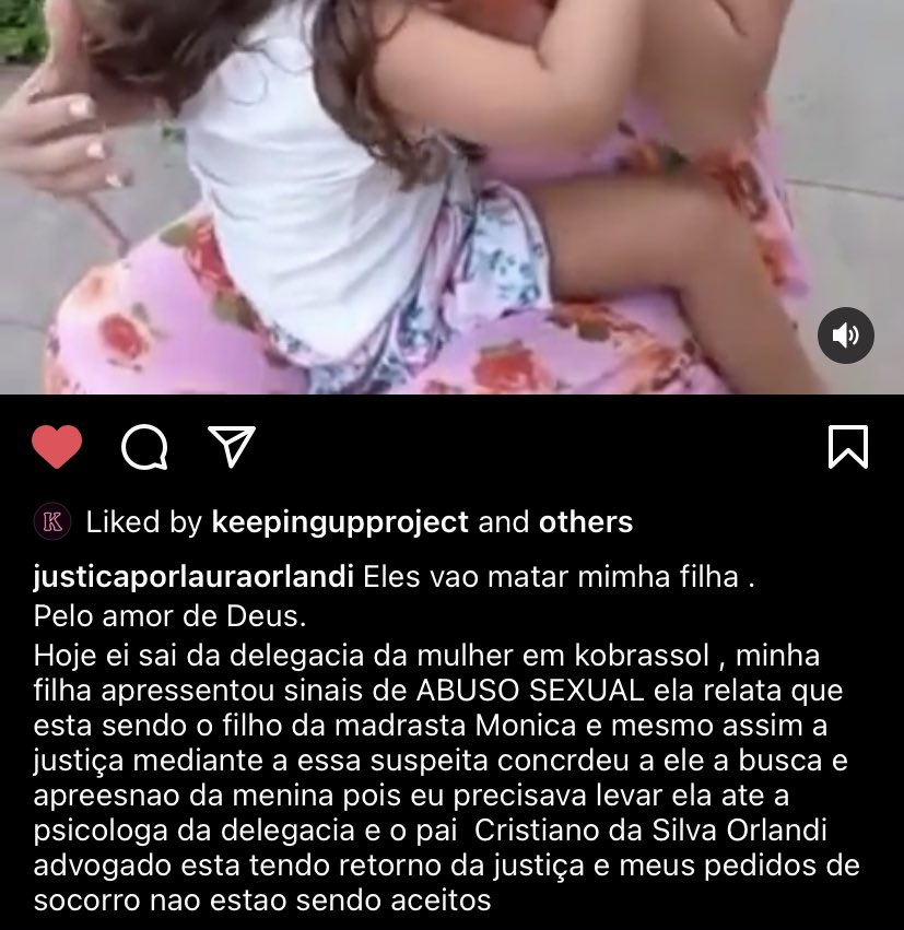 ninguem faz NADA pelo amor de Deus ajudem a compartilhar e olhem os vídeos #justicaporlauraorlandi