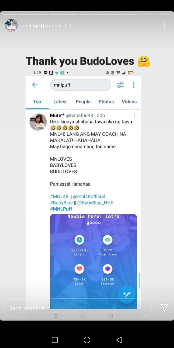 mute48_'s tweet photo. Si sisterbear nag llurk haha
Thank you po coach sa pag papasaya nyo samin! And thank you din po sa pag aalaga sa girls! 😊💙
#MNL48 || @mnl48official
#BabyBlue || @BabyBlue_HHE
#MNLPuff #Budoloves https://t.co/OJP69bYDJy