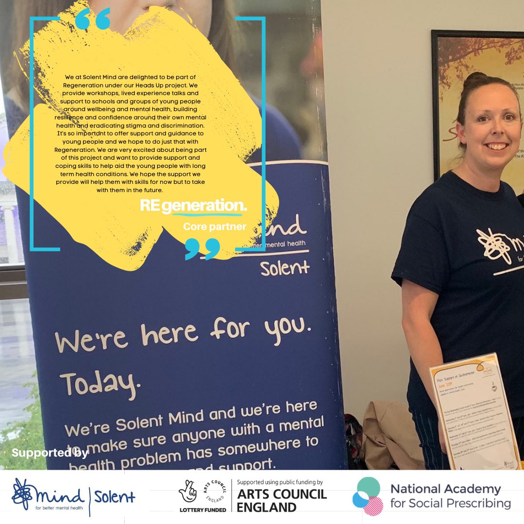 Introducing our core partner <a href="/SolentMind/">Solent Mind</a> <a href="/RProgramme/">Regeneration Programme</a> who will be offering #wellbeing #mentalhealth #advice &amp; #mindfulness workshops  through #socialprescribing for #CYP <a href="/SotonChildHosp/">Southampton Children's Hospital</a> including #CPD for all our partners  #workforce #development #support