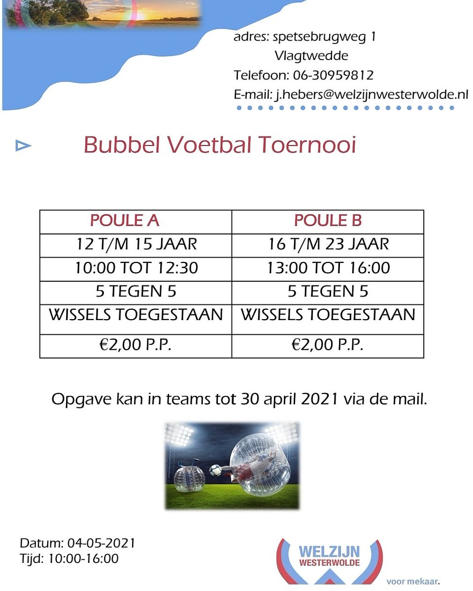 #Bubbel #Voetbal #AlsHetMogelijkIs
