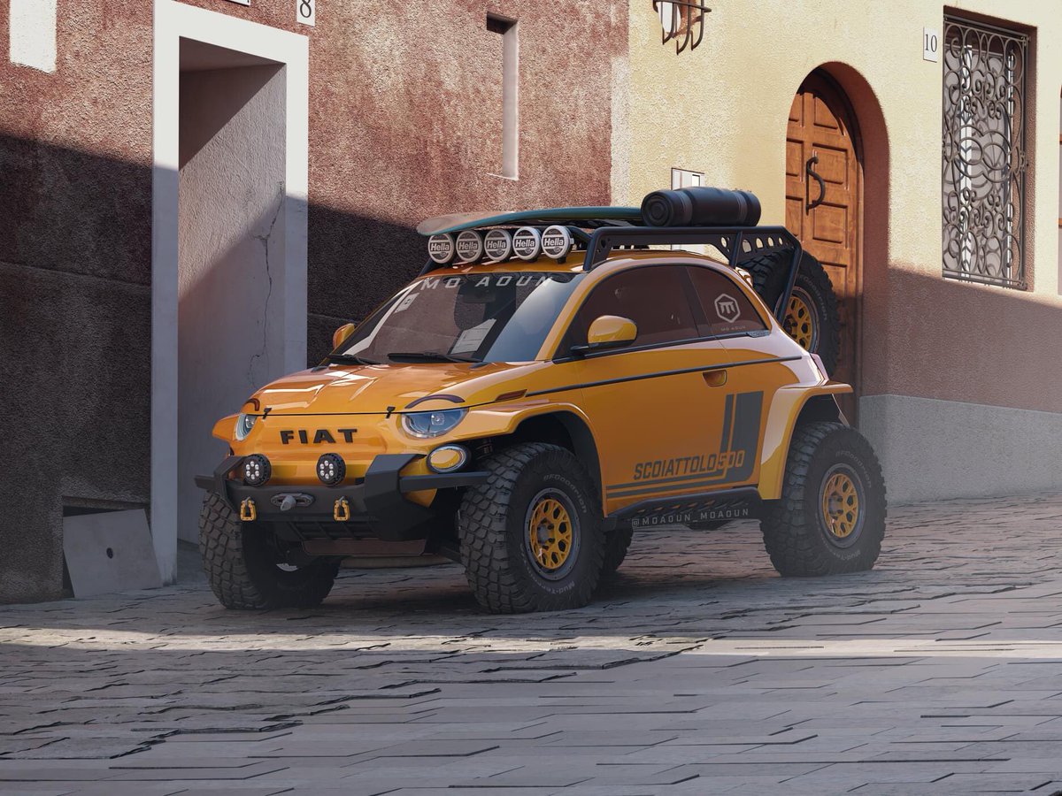 MO_AOUN's tweet photo. #fiat500 safari bodykit https://t.co/golqTiRVdy