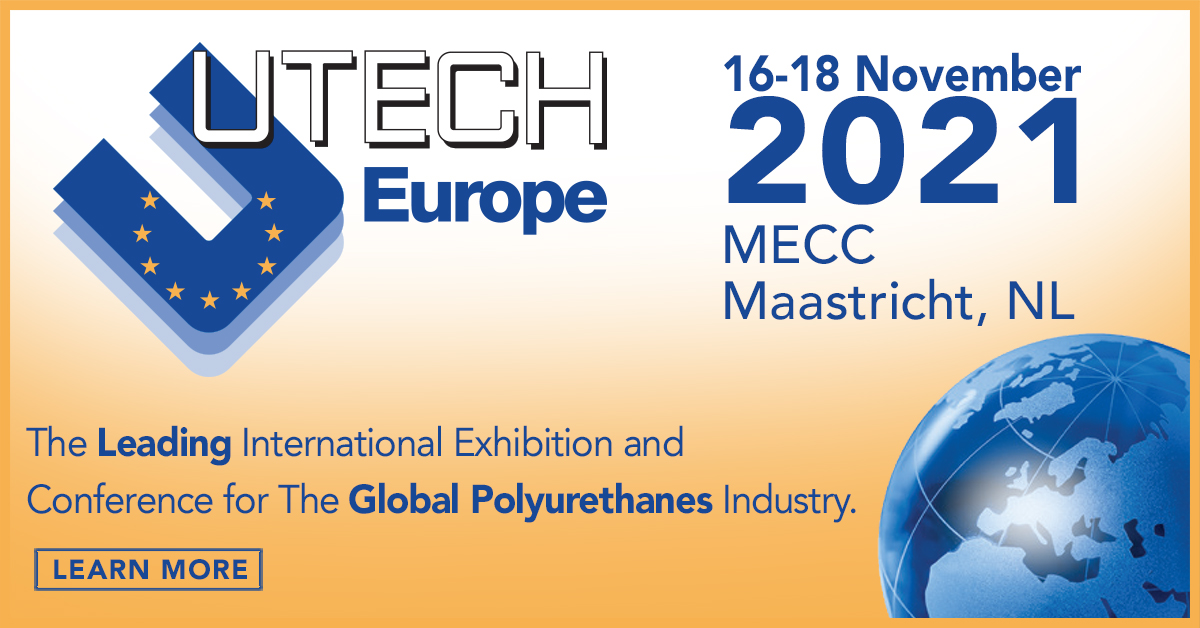Share your latest research &amp; developments at the UTECH Europe Conference taking place on 16-18 Nov 2021 in Maastricht, the Netherlands. The call for papers closes tomorrow, 16 April.  Submit an abstract online ➡️ ow.ly/2f8150Ekvq6  

#UTECHEurope #Polyurethane #PU #Foam