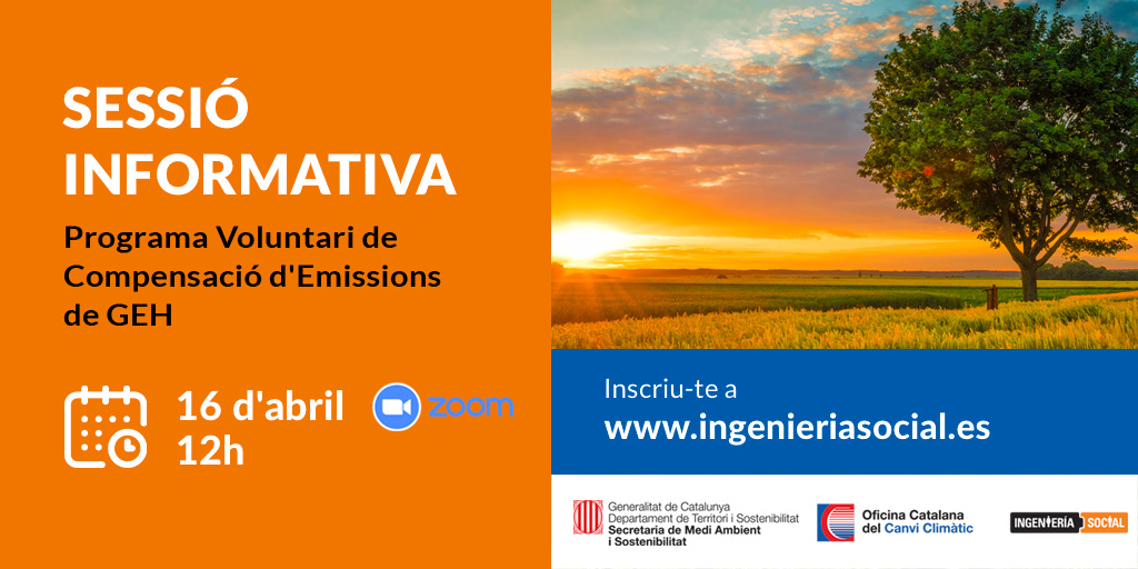 IngeniaSocial's tweet photo. ⏰ Últim dia per a inscriure't en la Sessió Informativa del Programa Voluntari de Compensació de GEH promogut per @gencat 

👉🏽 Inscriu-te 👉 https://t.co/OTZWVGvjG0

💻 Podràs resoldre en línia tots els teus dubtes amb l'equip del Programa demà 16 d'abril a les 10h.

T'esperem! https://t.co/tyqWnDX6wN