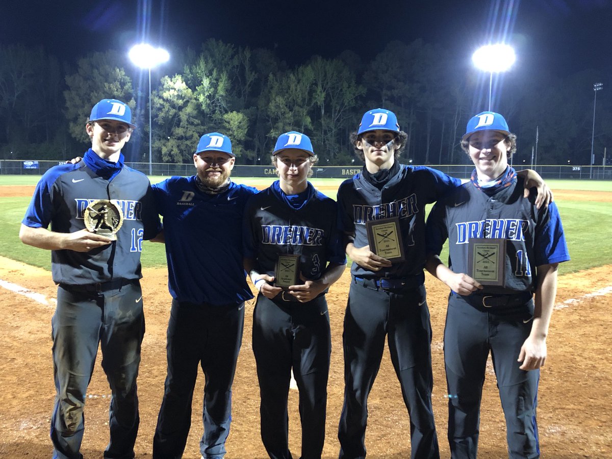BeckleyDenny's tweet photo. Congratulations to Coach Thane Maness and the Dreher Blue Devils for winning the 2021 Kershaw Richland Classic Championship beating Sumter 4-0. The Tournament MVP was Shane Keup. Nolan Cook and Drew Parker made the All Tournament Team and Nate Harvey received the Academic Award. https://t.co/wK8preMCkp