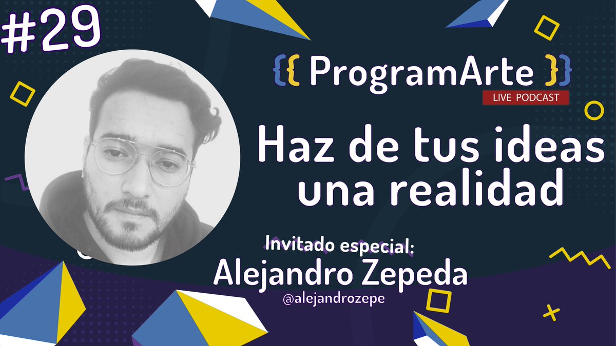 ps_cristopher's tweet photo. Hola #Devs!! mañana es Jueves de #ProgramArte🚀 y nos acompaña el gran @alejandrozepe para charlar sobre nuestra creatividad y como usarla para hacer realidad esas ideas que llegan a tu cabeza 🔥

9:00pm🇲🇽9:00pm🇨🇴10:00🇻🇪

Nos ayudan con su RT #Devs 😁
🔔🔗https://t.co/4aIMDbhecA https://t.co/NjE4JRYJCH