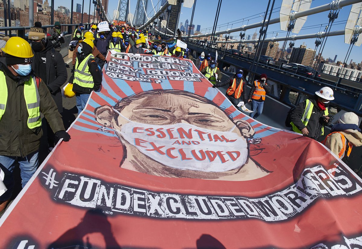 NYS budget establishes first in the nation Excluded Workers Fund!
 
This victory comes after one year of statewide organizing efforts from the @FEWCoalition — led by impacted workers, culminating in two hunger strikes. Congrats on this historic win! #FundExcludedWorkers