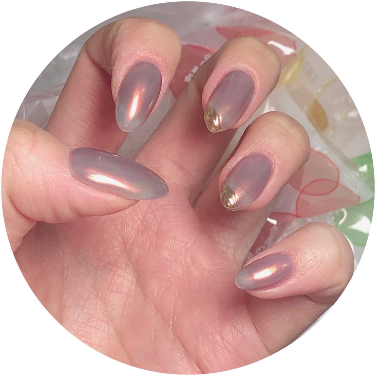 ねこふわ 控えめなオーロラネイル と彩果の宝石 セルフネイル セルフジェルネイル