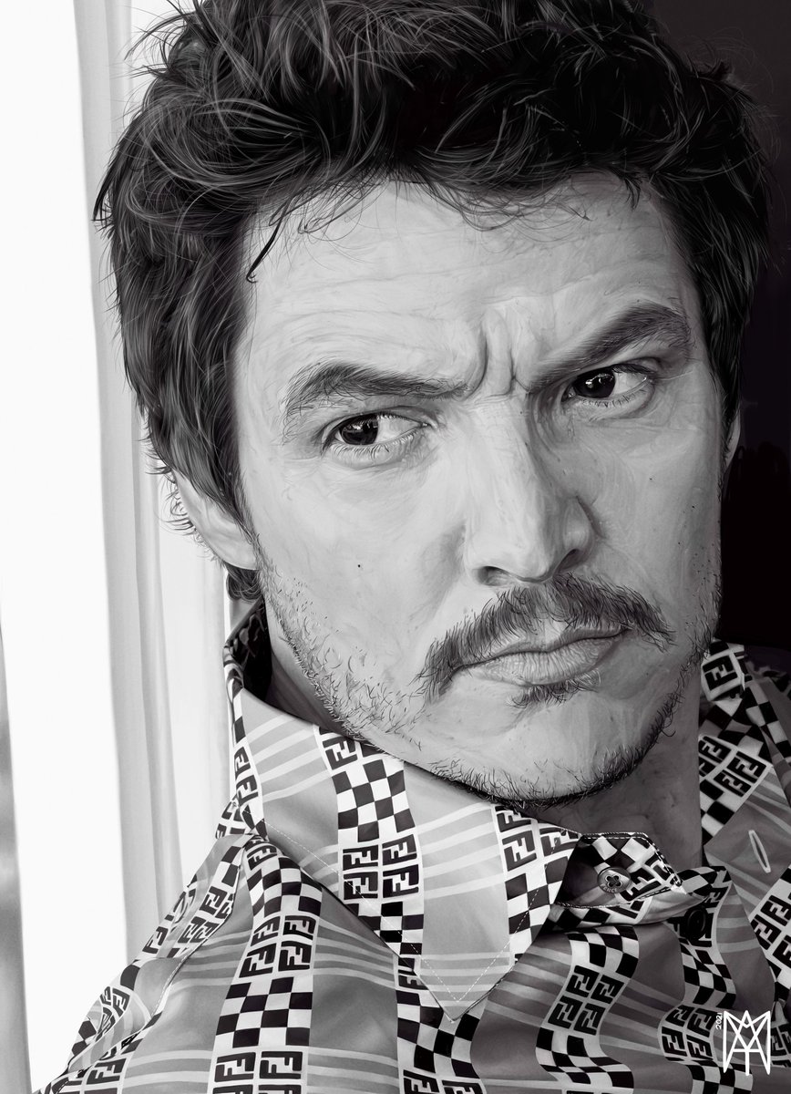 Ajohno389's tweet photo. Time taken - 85+ hrs total
Okay so this is 6 days late, i intended to have this done on 2nd for @PedroPascal1's 46th but it took alot longer then i originally assumed! Regardless of that, it Was worth every single second that was spent on it! 
I hope you all like it! <3 #art https://t.co/BRJlAiJiRf