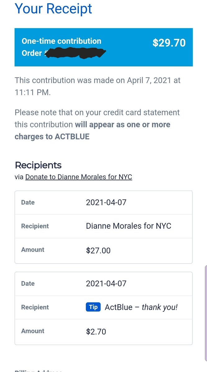 FrogeFoibles's tweet photo. Donated to @Dianne4NYC. https://t.co/7FVY9tsz8f