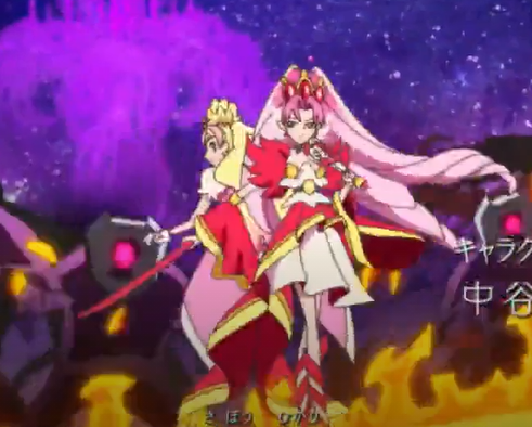 OH hell yes second version of the intro... the scene of twilight in the first intro being mirrored in the second w towa and haruka fighting back to back is SO so cool