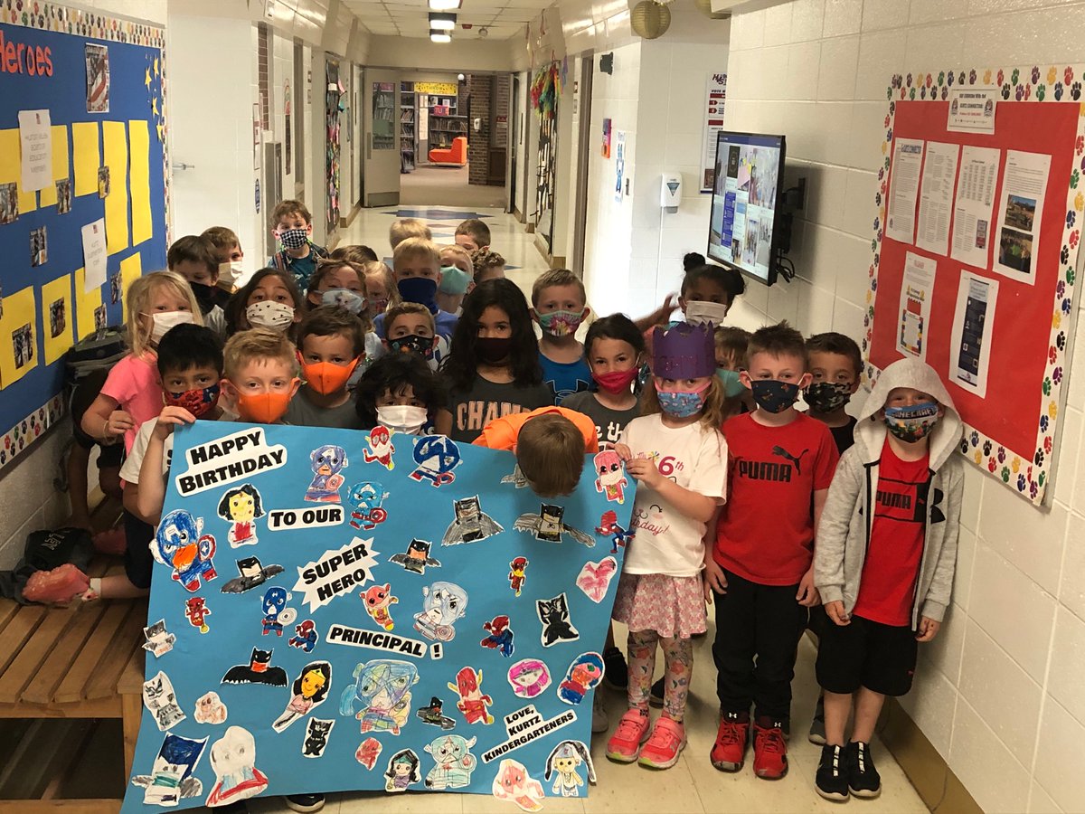 Kindergarten had so much fun celebrating our “Super Hero Principal’s” birthday!
<a href="/KurtzElementary/">Paws the Cougar</a>