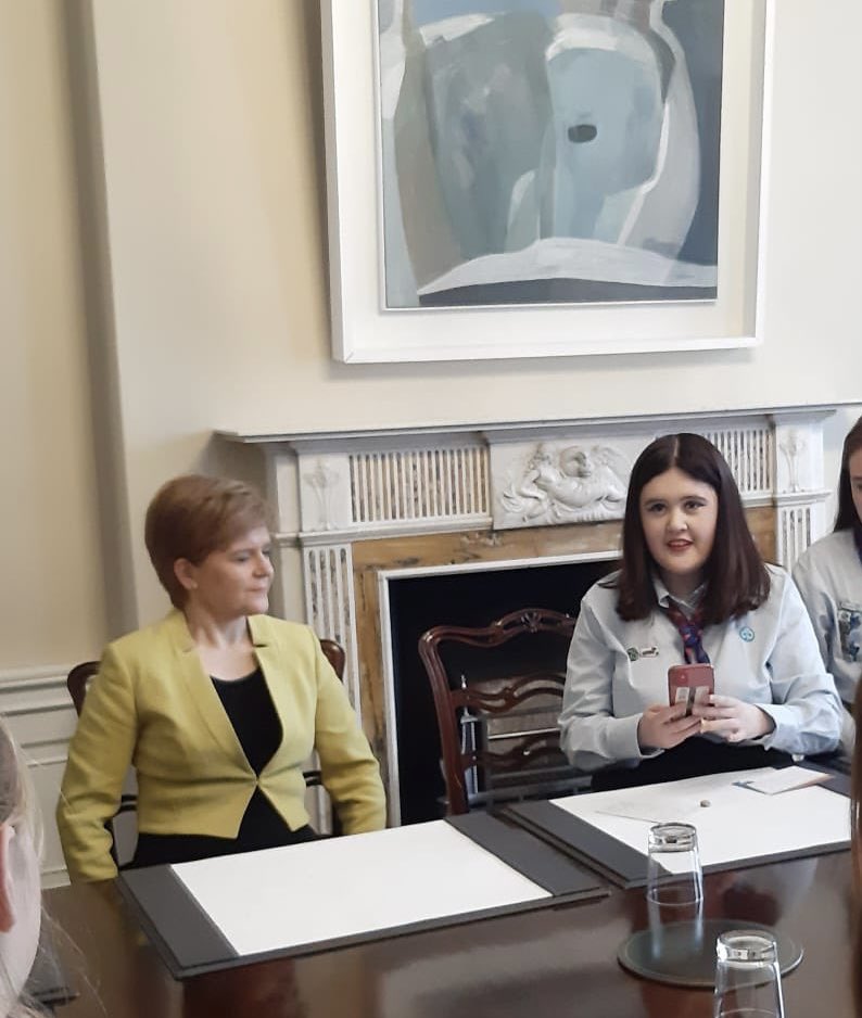 Steph_ONeill_'s tweet photo. Wonder if our First Minister @NicolaSturgeon would like to buy a special edition badge and help to support our @GGGrnckDivision fundraiser? 🏴󠁧󠁢󠁳󠁣󠁴󠁿🥳🤩 

Some of our local Guides from Inverclyde have even been lucky enough to meet @ScotGovFM in their roles as Speak out Champions! 🏴󠁧󠁢󠁳󠁣󠁴󠁿🌟 https://t.co/NUmKalP185