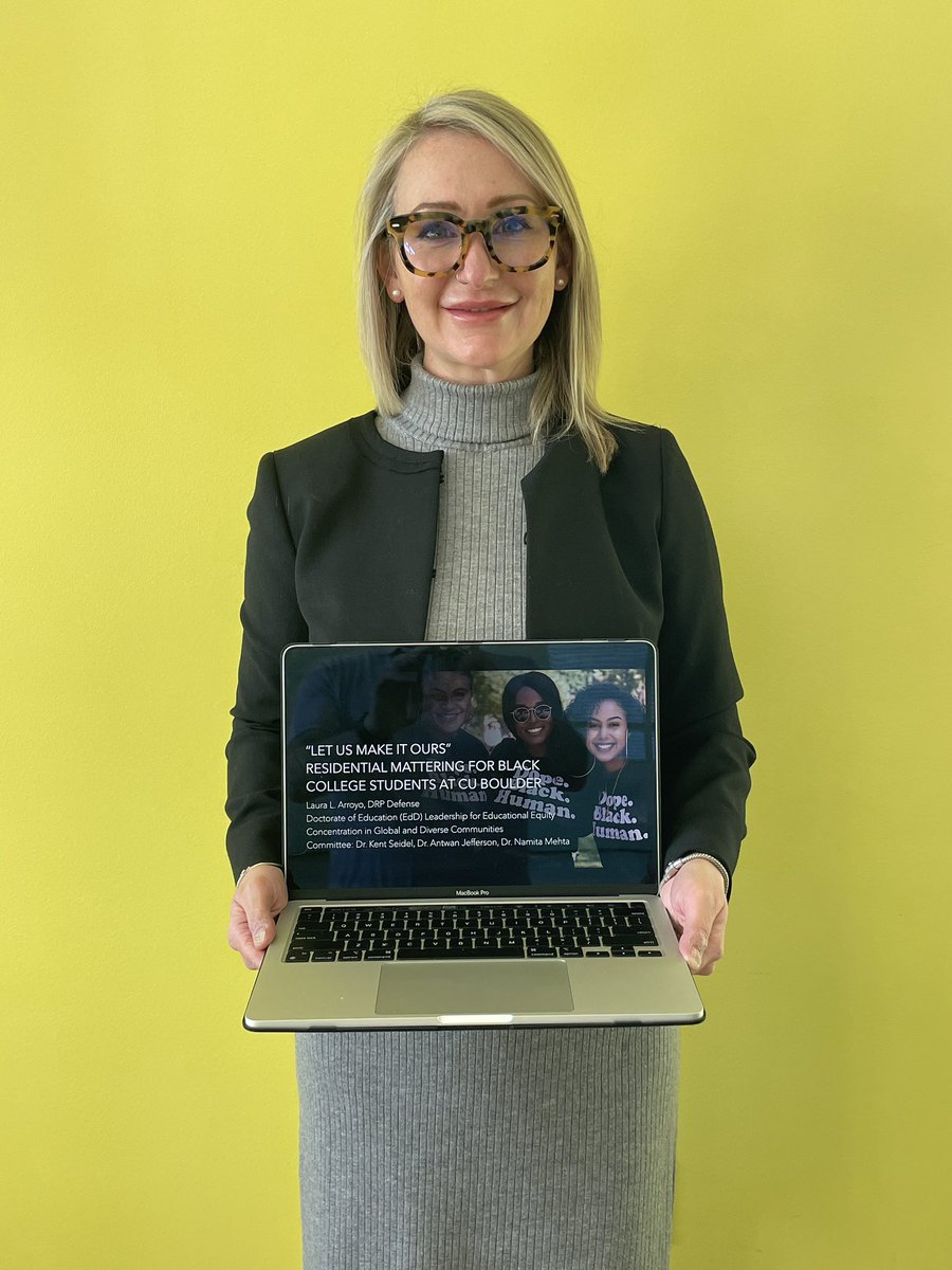We’re ECSTATIC to also share that our good friend and former CHRL chair, <a href="/lleigharroyo/">Laura Arroyo</a> also SUCCESSFULLY defended her dissertation today! Dr. Arroyo studied residential mattering for black students at CU Boulder! CONGRATS DR. ARROYO! We’re so proud! #SheFinishEDd 🎉🎊🎈🎉