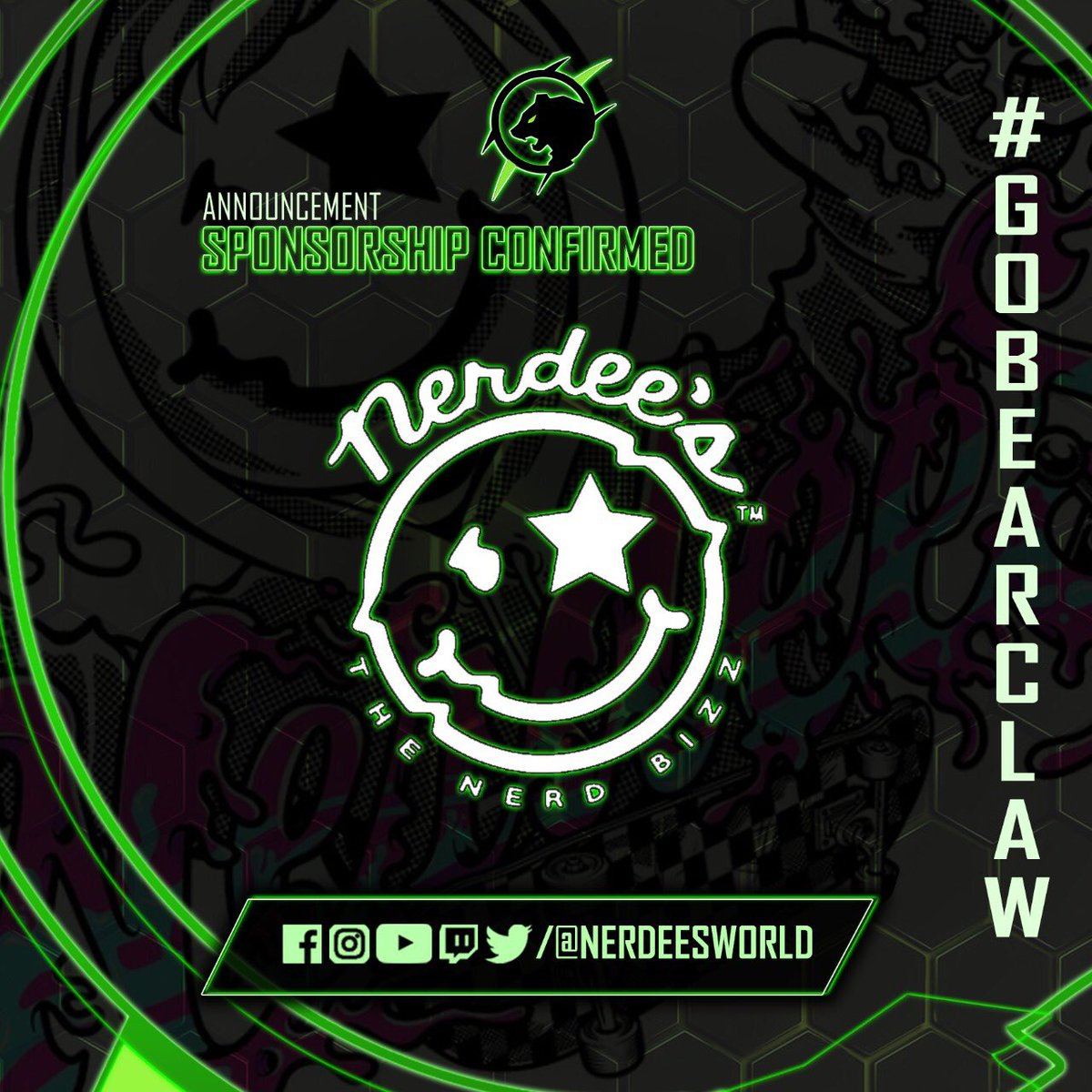 BearClaw_Esport's tweet image. ANNOUNCEMENT:

BearClaw X Nerdees 

We are proud to announce our official apparel provider @nerdeesworld !

#BCGWin