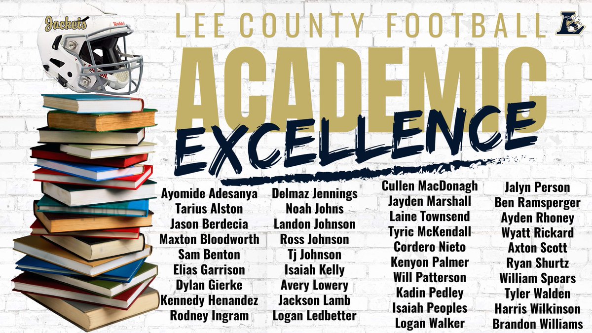 LC_JacketsFB's tweet photo. Congratulations to all of our Quarter 3 Honor Roll players. 

#WeSWARMTogether 🐝 🏈 https://t.co/UM5c6YFmwL