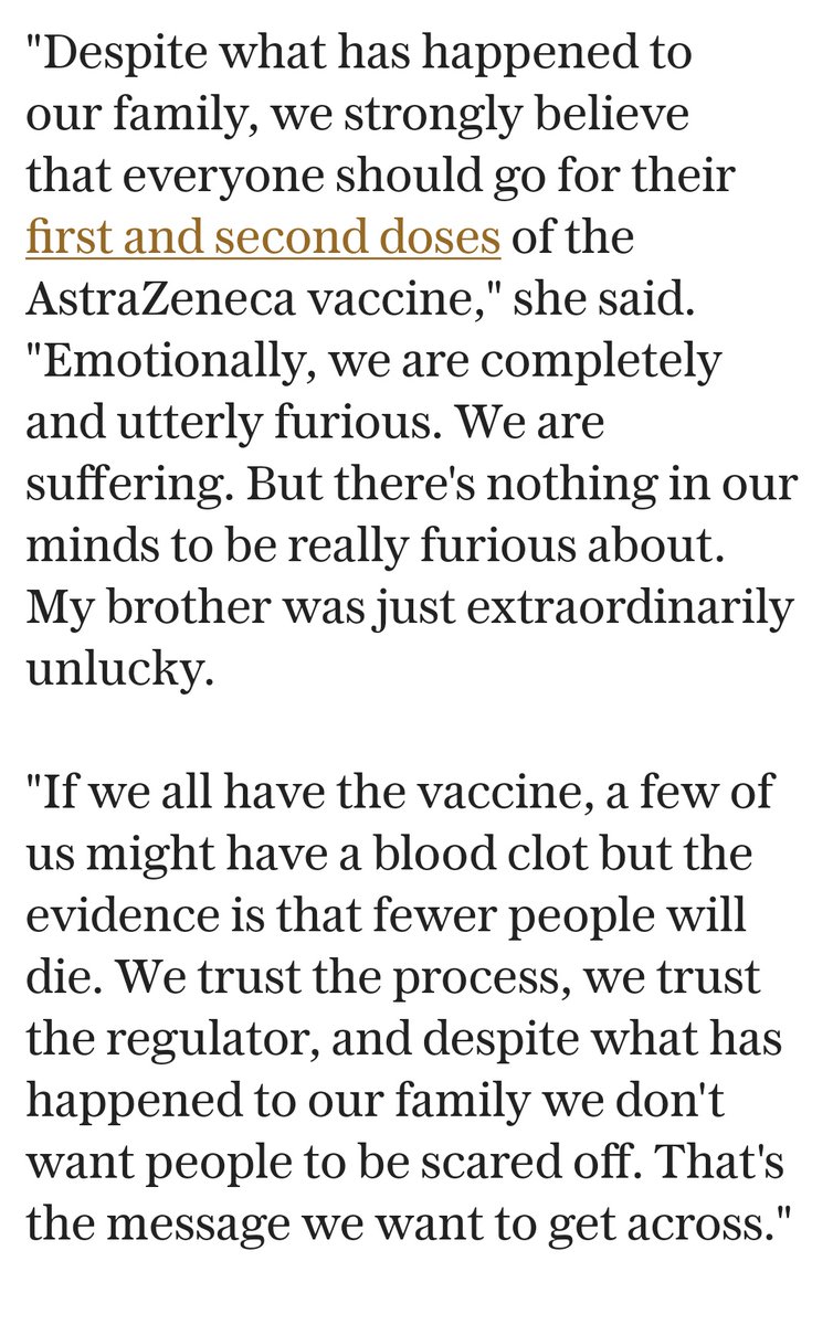 latikambourke's tweet photo. Wow. Family of a British man who died from rare blood clot after taking AstraZeneca vaccine urges people to keep getting the jab. 
https://t.co/iSMmgttDmF https://t.co/0QKrvvPAoR