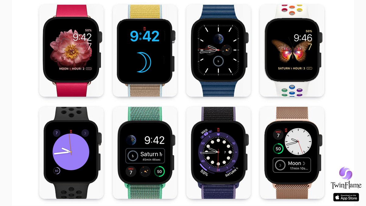 TwinFlameiOS's tweet photo. ⏱️⌚️⏱️
TwinFlame v2.45 has more complications for your Apple Watch, making it easier than ever to see the Planetary Hours right on your wrist.
https://t.co/OjPYRdWehu
#AppleWatch #planetaryhours #OutNow #astrology https://t.co/SEEdiB8GOn